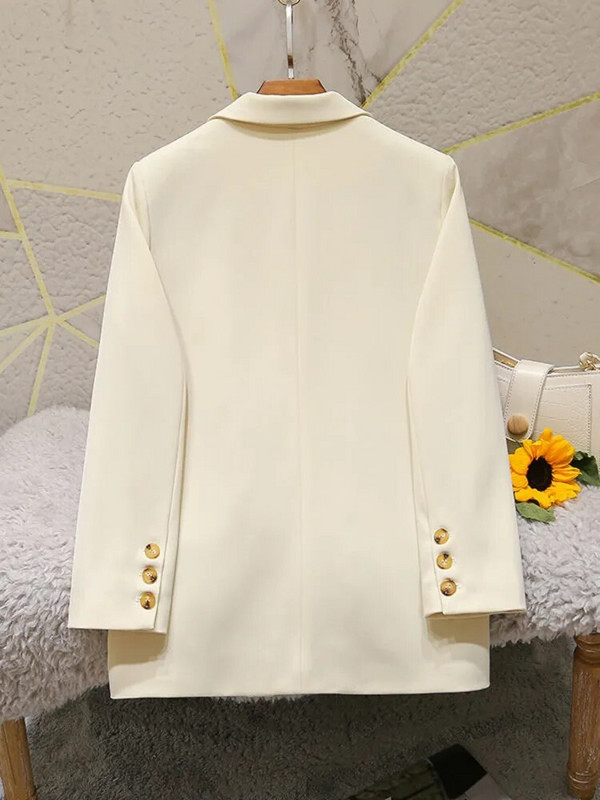 Dámske voľné sako, jar/jeseň 2023, jednofarebné, ležérne saká, dizajn, štýl, elegantný temperament, oblečenie, móda