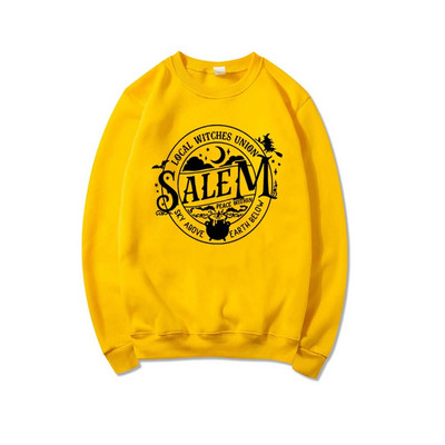 Mikina s kapucňou Local Witch Union Salem, halloweenska mikina, dámske mikiny s kapucňou, oblečenie pre čarodejnice, pulóvre s dlhým rukávom, jesenné topy s kapucňou