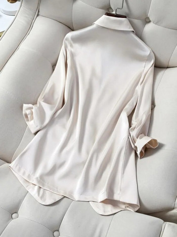 Μόδα Γυναικεία Ρούχα Casual Μακρυμάνικα Πέτο Μονόχρωμα Μονόστηθο Γραφείο Γυναικεία ιδιοσυγκρασία Κομψά μπλουζάκια παλτό Νέα