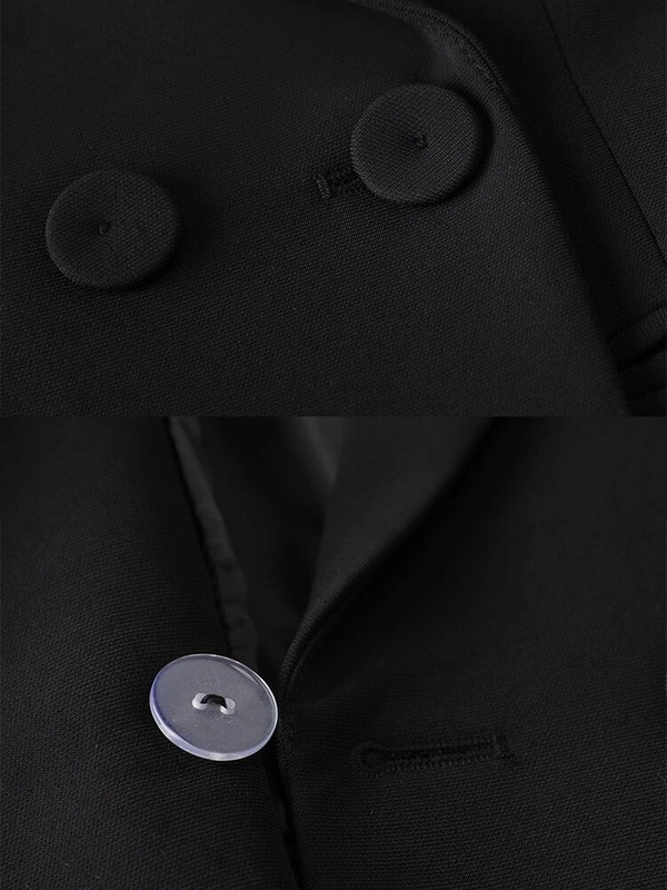 Nové jarné jesenné hnedé čierne sako pre ženy s dlhým rukávom, jednoradové kancelárske sako, obchodné pracovné oblečenie, formálny kabát