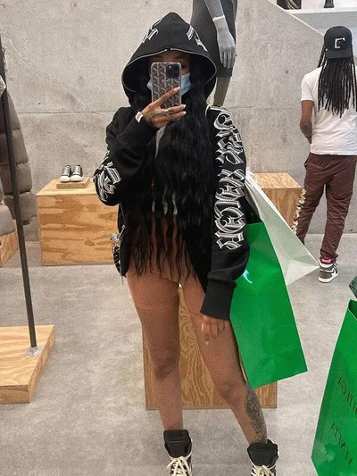 Nové zimné mikiny s potlačou písmen na zips 2022, streetwear, dámske kybernetické bundy s motívom Y2k, kardigany, gotické punkové oblečenie, mikiny