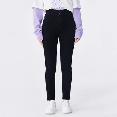 „Semir Jeans“ moteriškos plonos kelnės, paprasto temperamento ir universalūs rudeniniai antblauzdžiai aukštu juosmeniu