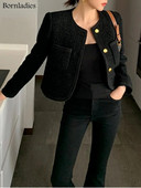 Dámske elegantné sako Bornladies Chic Loose Kórejské štýlové krátke sako Jesenné jednoradové dámske sako s dlhým rukávom