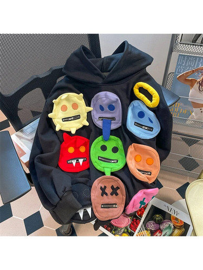 Elegantné vintage hrubé mikiny s kapucňou pre ženy, jar 2023, nové voľné mikiny s kapucňou, dámske módne pulóvre s dlhým rukávom