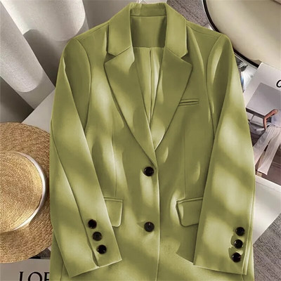 „Yitimuceng“ moteriškas švarkas su apykakle, 2023 m. Naujos mados, laisvalaikio biuro moteriškos paltai, vientisa, elegantiška striukė