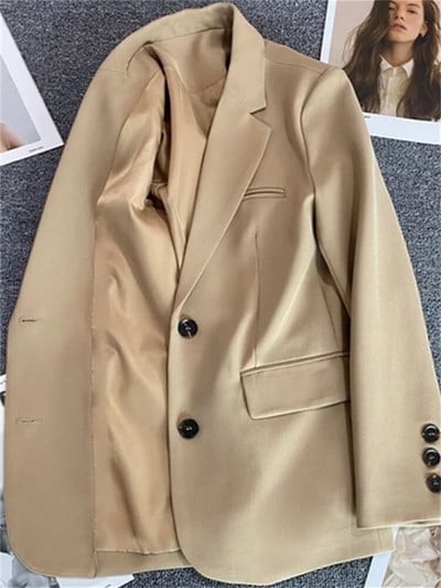 „Yitimuceng“ moteriškas švarkas su apykakle, 2023 m. Naujos mados, laisvalaikio biuro moteriškos paltai, vientisa, elegantiška striukė