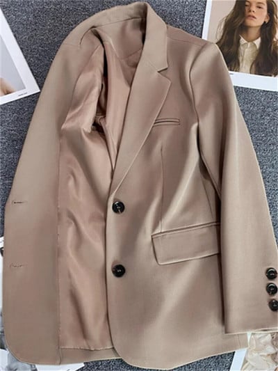 „Yitimuceng“ moteriškas švarkas su apykakle, 2023 m. Naujos mados, laisvalaikio biuro moteriškos paltai, vientisa, elegantiška striukė