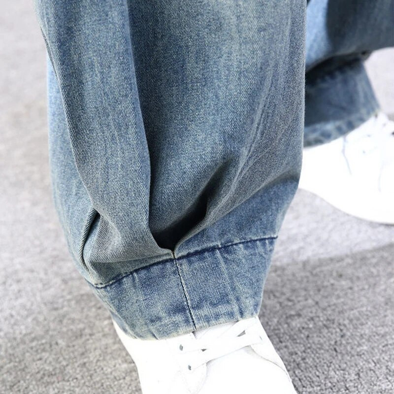 Oversize 110kg Vintage Baggy Farmer Alkalmi Pantalones Holgados Mujer Rugalmas magas derékú farmer széles szárú nadrág Streetwear Vaqueros