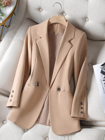 Blazer pentru femei Blazer la modă Topuri cu mânecă lungă Îmbrăcăminte exterioară Chic Elegantă cu mânecă lungă De bază All-match Office Streetwear Nou 2023