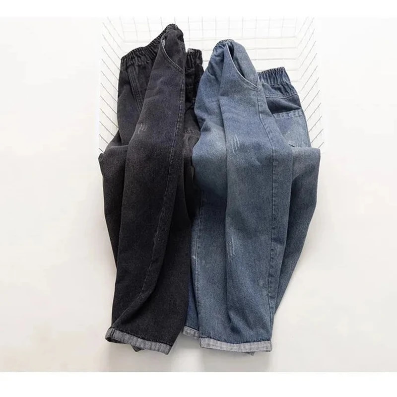 Blugi largi cu talie înaltă pentru femei Pantaloni harem vintage din denim Streetwear Casual Boyfriend Vaqueros Pantaloni supradimensionați până la gleznă