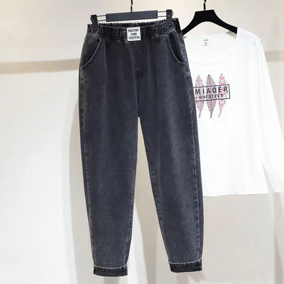 Blugi drepți largi până la gleznă cu talie înaltă Pantaloni de denim harem supradimensionați 5xl Pantaloni elastici Casual Vaqueros 2023