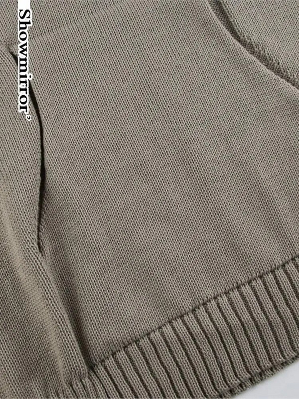 Îmbrăcăminte de stradă Hanorace lungi haine hipster pentru femei tricotate litere libere cu glugă Pulover de culoare solidă Pulover de iarnă Top sportiv elegant