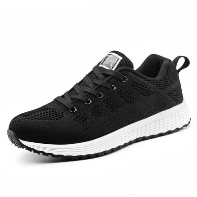 Pantofi casual pentru femei, la modă, respirabil, pentru mers, plasă, cu șireturi, pantofi plat, pantofi pentru femei, 2022, Tenis Feminino, pantofi vulcanizați albi