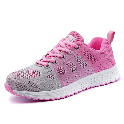 Pantofi casual pentru femei, la modă, respirabil, pentru mers, plasă, cu șireturi, pantofi plat, pantofi pentru femei, 2022, Tenis Feminino, pantofi vulcanizați albi