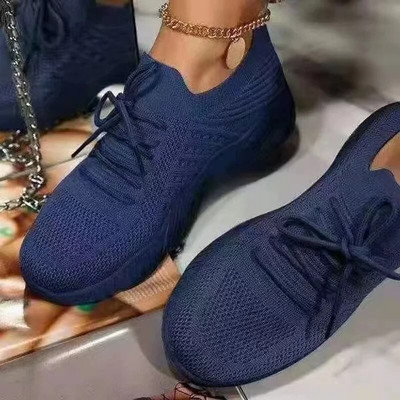 Pantofi de dama Pantofi casual Pantofi cu siret din plasa respirabila Pantofi vulcanizati cu platforma de dama Pantofi de dama Pantofi Mujer