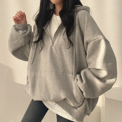 Y2K Κορεάτικο γυναικείο φούτερ με κουκούλα Harajuku Φούτερ πουλόβερ με μακρυμάνικο φανάρι με κουκούλα