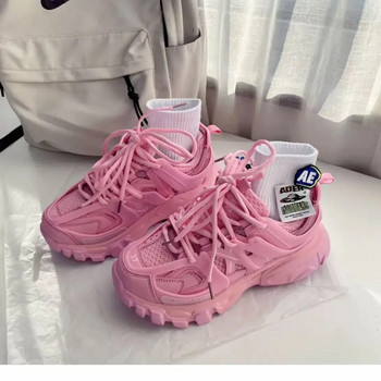 Γυναικεία ροζ χοντρά παπούτσια για τρέξιμο Ανδρικά αθλητικά αθλητικά αθλητικά αθλητικά παπούτσια Zaptillas Deporte Mujer Παπούτσια παρακολούθησης Chaussure Homme
