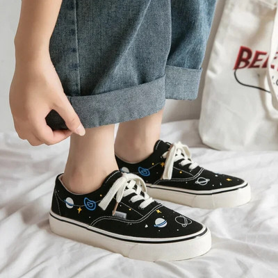 Moteriški drobiniai batai Vyriški sportbačiai Vaikščiojimas Studentas Sportinis Bėgimas Kvėpuojantis, atsparus nusidėvėjimui pora balti batai vulkanizuoti batai