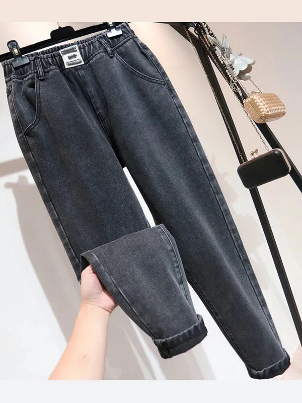 Blugi harem largi ocazional pentru femeie cu talie înaltă Strecth Baggy Vaqueros Dimensiune mare 5xl Pantaloni de blugi Trend Pantaloni de jeans de primăvară