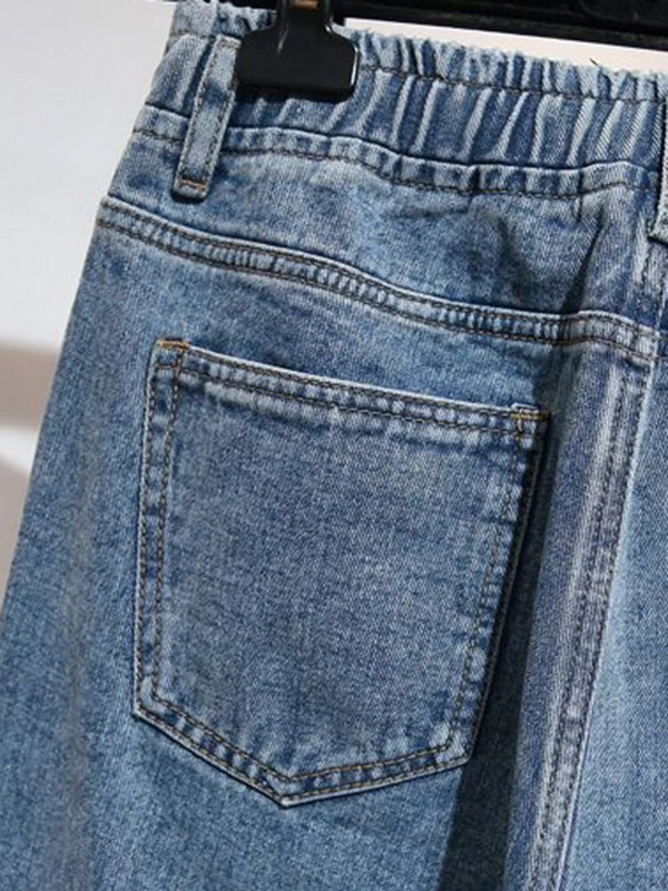 Blugi harem largi ocazional pentru femeie cu talie înaltă Strecth Baggy Vaqueros Dimensiune mare 5xl Pantaloni de blugi Trend Pantaloni de jeans de primăvară