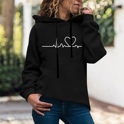 Women Winter Hoodie Stylish Young Style Lady Winter Hoodie Oversized Winter Hoodie Casual Plush Spring Hoodie Female Clothes