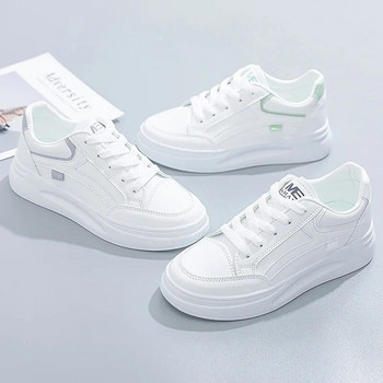Γυναικεία παπούτσια Καλοκαιρινή χοντρή σόλα Λευκή Άνοιξη Φθινοπωρινή Αναπνεύσιμη Πλατφόρμα Tennis Woman Trend Round Head Γυναικείο Casual Sneaker2024