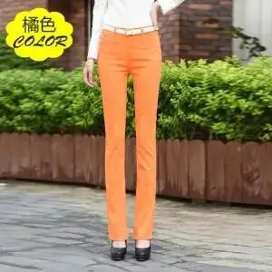 Jesenné elastické dámske džínsy, cukríkové farebné, stredne pásové, mamičky na zips, slim dámske rozšírené džínsy 2020, nové módne nohavice s plnou dĺžkou