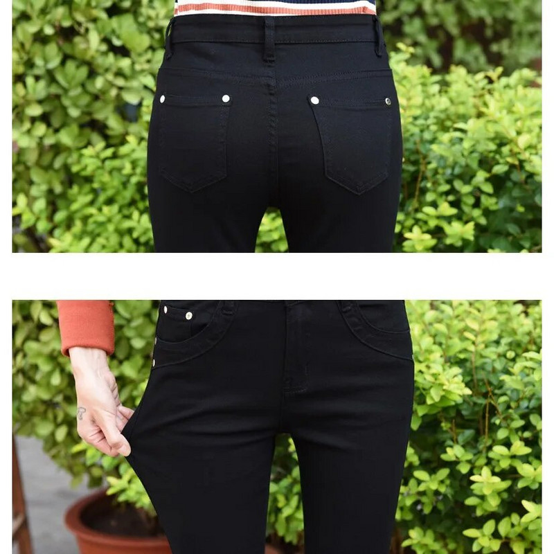 Jesenné elastické dámske džínsy, cukríkové farebné, stredne pásové, mamičky na zips, slim dámske rozšírené džínsy 2020, nové módne nohavice s plnou dĺžkou