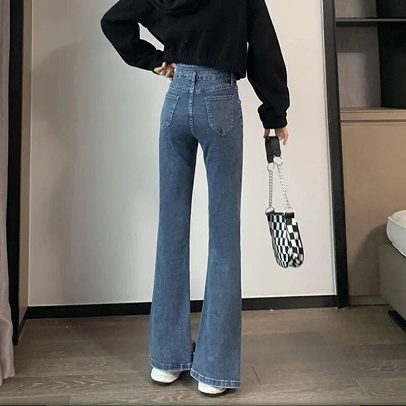 Dámske džínsy s nízkym pásom, úzke, vysoko elastické džínsy pre ženy, nohavice 2023, kórejská móda, chlapčenské džínsové nohavice