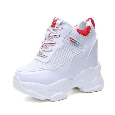 „Cuculus“ aukšta plokščia platforma, 9 cm aukštį didinantys laisvalaikio batai, moteriški 2022 m. pavasario nauji paslėpti sportbačiai „Vulcanize“ moteriški batai