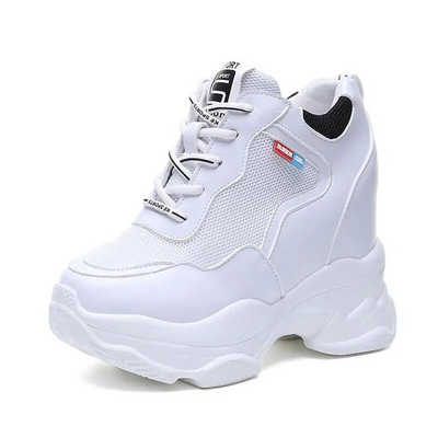 „Cuculus“ aukšta plokščia platforma, 9 cm aukštį didinantys laisvalaikio batai, moteriški 2022 m. pavasario nauji paslėpti sportbačiai „Vulcanize“ moteriški batai