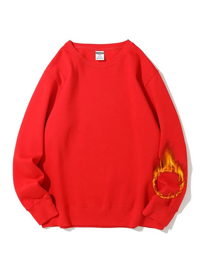 Streamgirl Hanorac de iarnă de bază din catifea pentru femei Pulovere din lână Gri închis, cald, largi, Topuri de iarnă din catifea