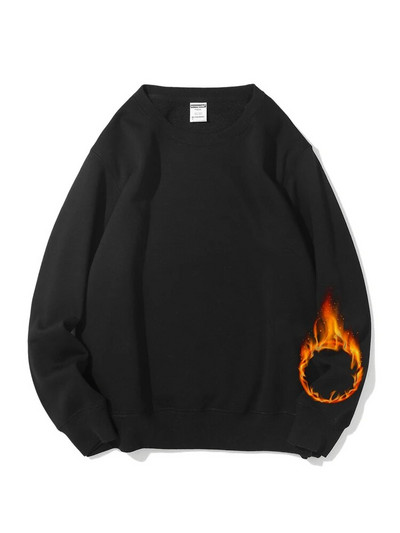 Streamgirl Hanorac de iarnă de bază din catifea pentru femei Pulovere din lână Gri închis, cald, largi, Topuri de iarnă din catifea