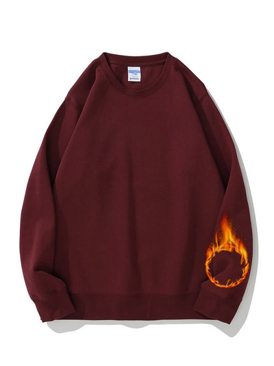 Streamgirl Hanorac de iarnă de bază din catifea pentru femei Pulovere din lână Gri închis, cald, largi, Topuri de iarnă din catifea