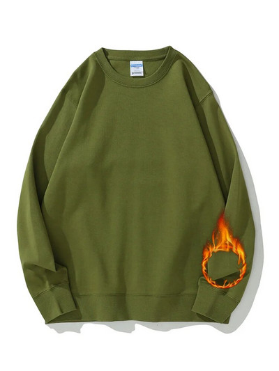 Streamgirl Hanorac de iarnă de bază din catifea pentru femei Pulovere din lână Gri închis, cald, largi, Topuri de iarnă din catifea