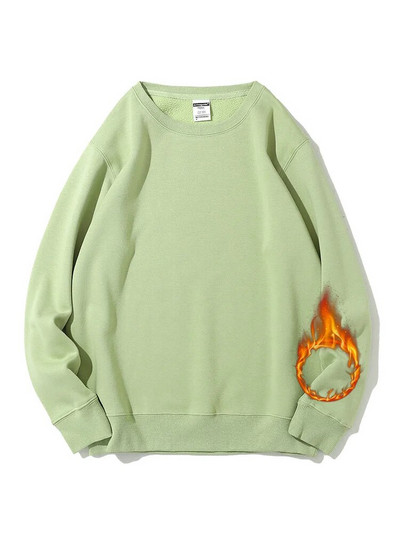 Streamgirl Hanorac de iarnă de bază din catifea pentru femei Pulovere din lână Gri închis, cald, largi, Topuri de iarnă din catifea