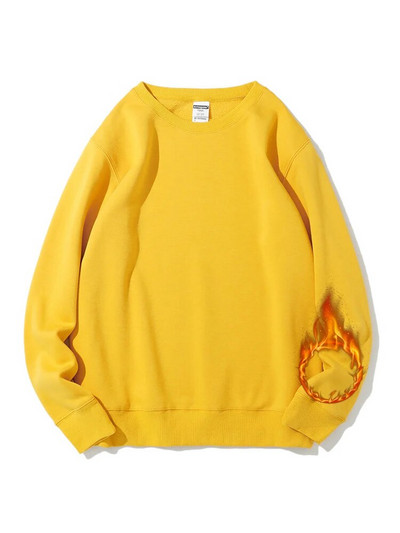 Streamgirl Hanorac de iarnă de bază din catifea pentru femei Pulovere din lână Gri închis, cald, largi, Topuri de iarnă din catifea