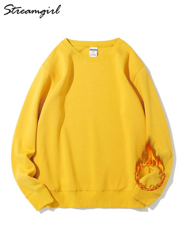 Streamgirl Hanorac de iarnă de bază din catifea pentru femei Pulovere din lână Gri închis, cald, largi, Topuri de iarnă din catifea