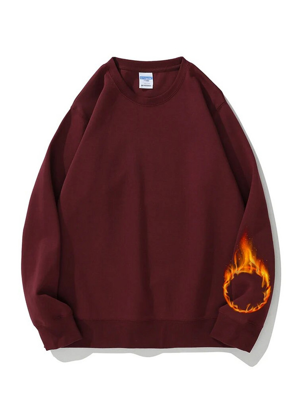 Streamgirl Hanorac de iarnă de bază din catifea pentru femei Pulovere din lână Gri închis, cald, largi, Topuri de iarnă din catifea