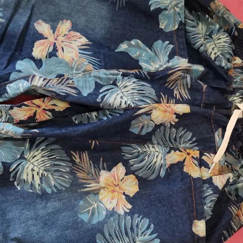 Vrecovité potlačené streetwear džínsy po členky, nadrozmerné 90 kg kvetinové háremové džínsy, retro dámske vysoké nohavice, jarné nové nohavice