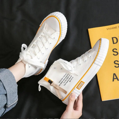 Dámske letné plátené topánky na bežné nosenie, kórejské dámske športové topánky, ploché topánky, plátené tenisky, dámske skateboardové topánky