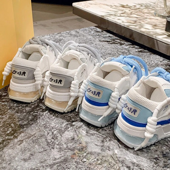 Широка подметка Дамски масивни кецове Дизайнерски обувки за хляб Дамски обувки на платформа Удобни модни спортни обувки Дамски Zapatillas De Mujer
