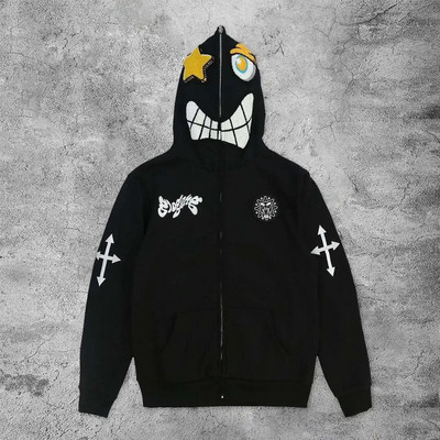 Femei Bărbați Y2K Fashion Hanorac cu litere Grafice Imprimat Zip Hoodie Haine Femei Hip-hop Hanorac cu mânecă lungă Top supradimensionat