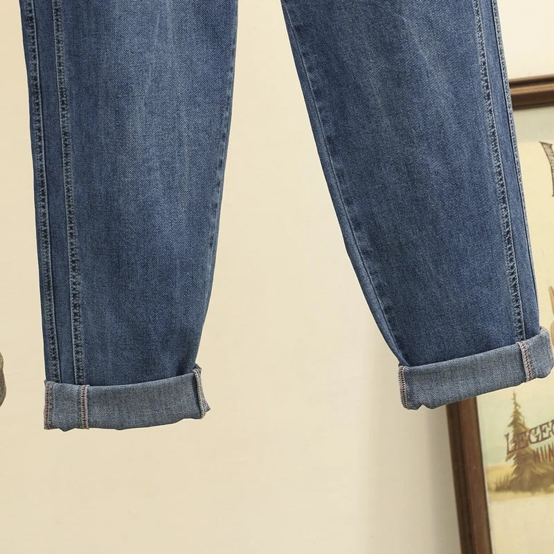 Jarné nové bábätkové rifle s vysokým pásom, voľné dámske rifle veľkej veľkosti, dámske háremové nohavice, džínsy pre mamičky