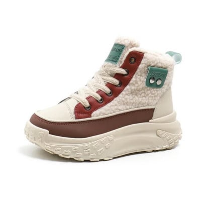 Moteriški žieminiai batai trumpi pliušiniai platforminiai sportbačiai, suvarstomi vulkanizuojantys, suvarstomi, moteriški šilumai, sniego batai, moteriški 2023 m. Prabangūs Botas Mujer