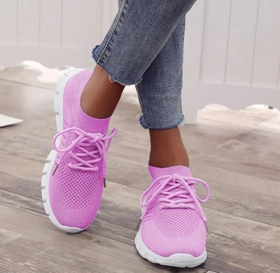 Pantofi cu platformă din plasă pentru femei, șosete, pantofi Tenis, respirabili, Socofy, pantofi sport casual, pantofi pentru femei, 1684, Zapatillas Mujer 35-43