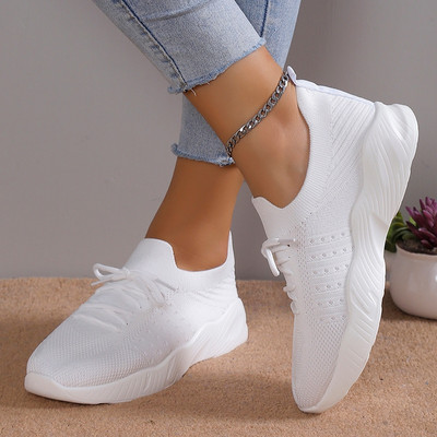 Pantofi de tenis pentru femei, tricotați, respirabili, ușoare, anti-alunecare, pantofi de tenis pentru femei, toamna 2023, pantofi casual, Zapatillas Mujer