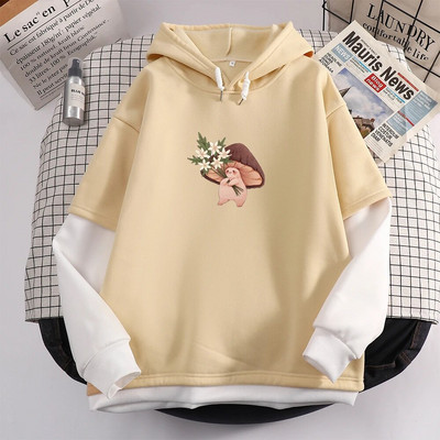 Kawaii Skateboard Frog Hoodie Color Block Φούτερ Υπερμεγέθη Γυναικείες κουκούλες Harajuku Ζεστό πουλόβερ με κουκούλα Χαριτωμένα ρούχα