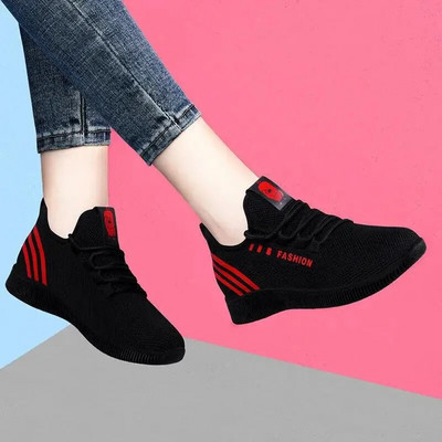 Pantofi de sport casual în aer liber pentru femei Pantofi de tenis ușori, anti-alunecare, pantofi moale, respirabili, cu flori de modă, Zapatillas Mujer