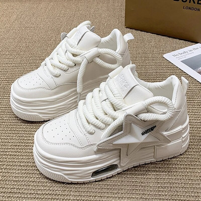Pantofi de damă cu platformă Pantofi sport ocazional Design cu stea personalizat Pantofi vulcanizați pentru alergare în aer liber Pantofi de mers Femei 35-40